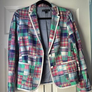 BROOKS BROTHERS Madras Plaid Country Club Blazer Jacket size 4